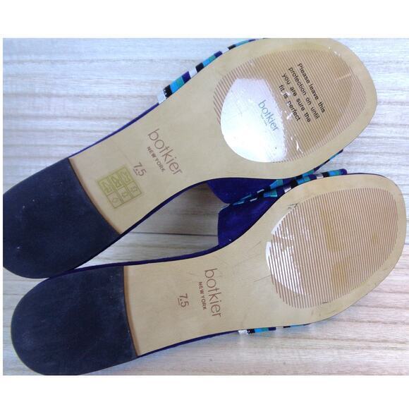 Botkier Marley Suede Stripe Slide Sandals Slip on Womens‎ Size 7.5 - Picture 3 of 3
